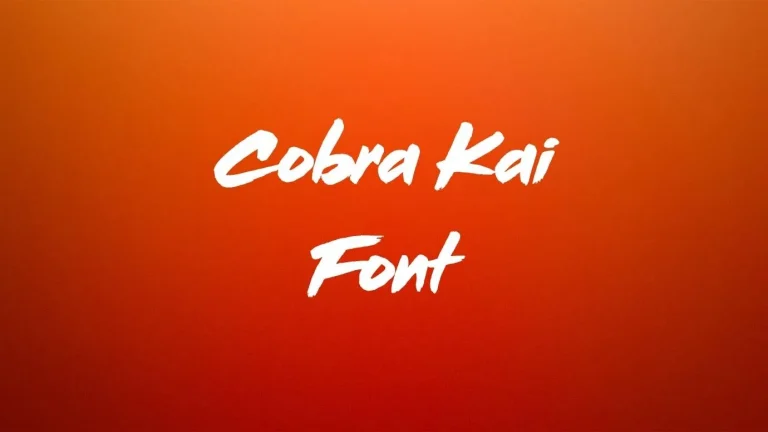 Cobra Kai Font