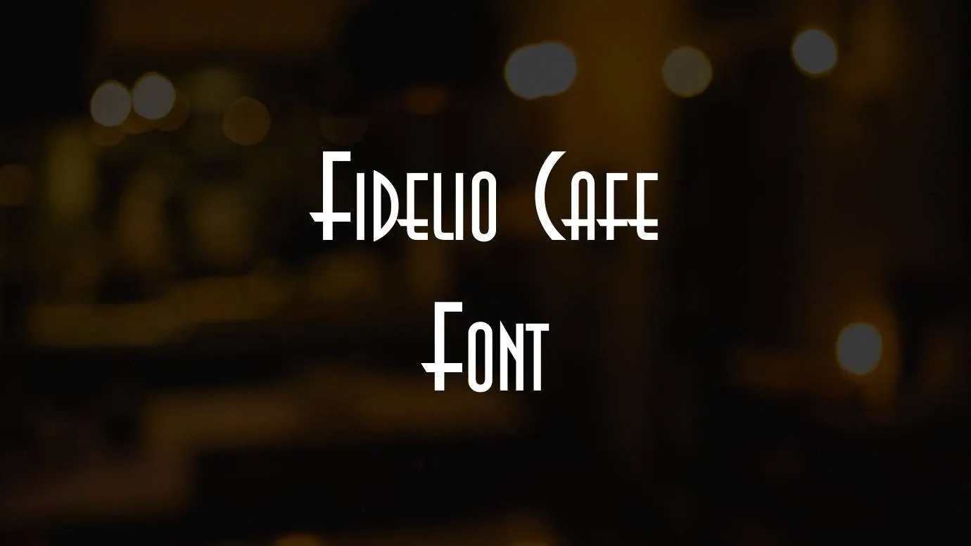 fidelio cafe font