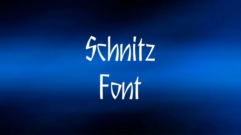 schnitz font