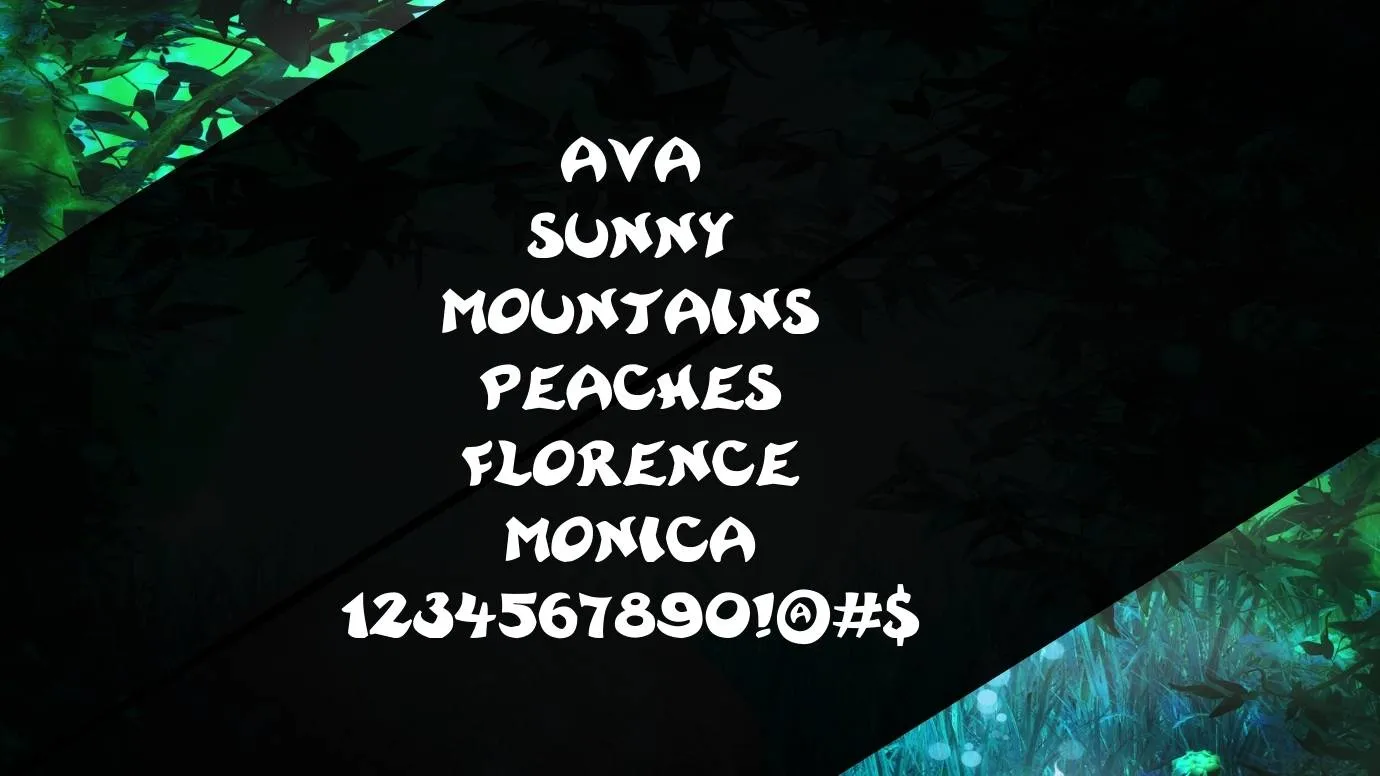 View of Rayman Adventures Font