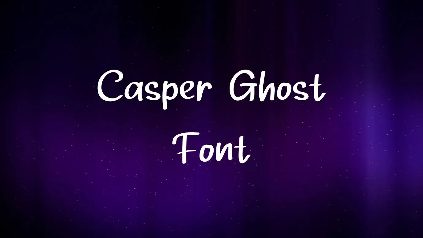Casper Ghost Font