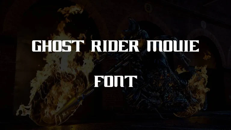 Ghost Rider Movie font