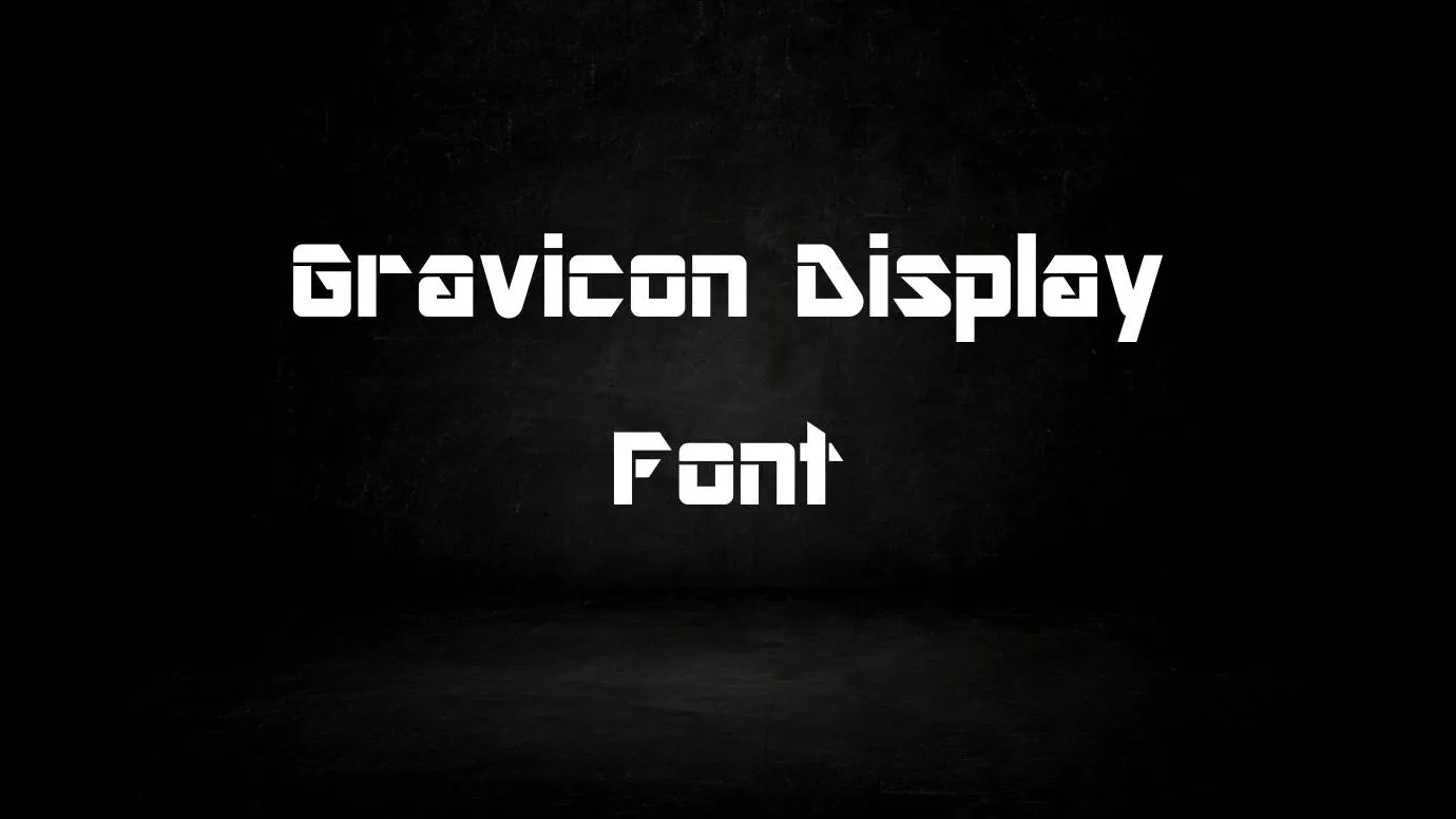 Gravicon Display Font