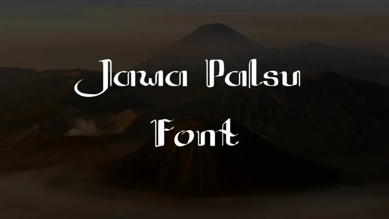 Jawa Palsu Font