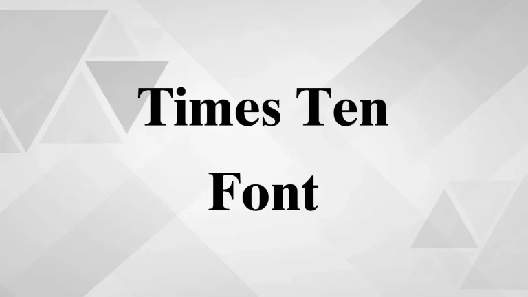 Times Ten Font