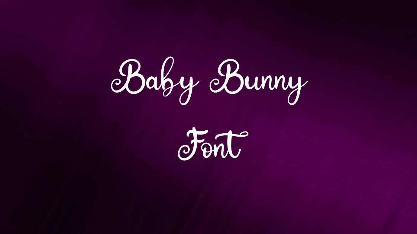 Baby Bunny Font