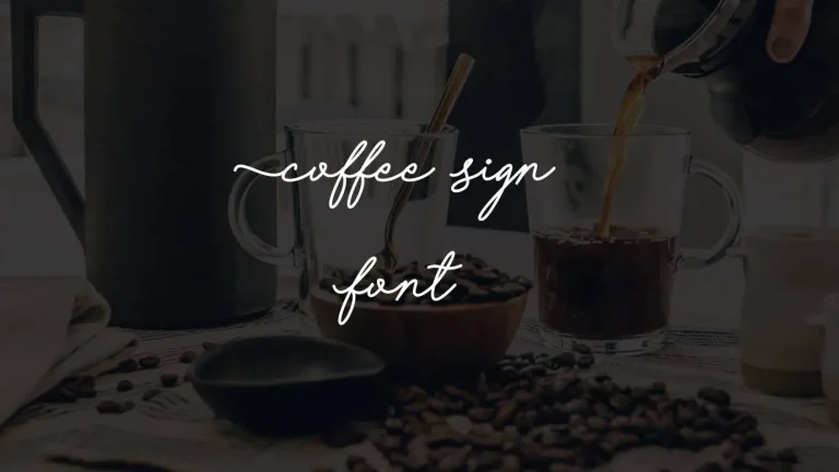 Coffee Signs Font