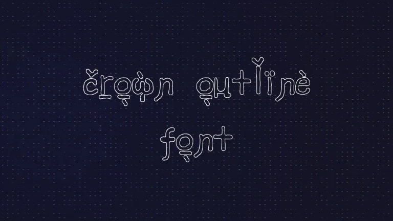 Crown Outline Font