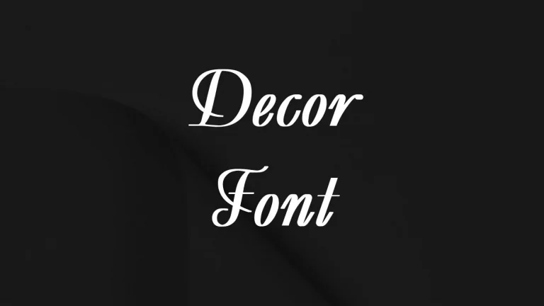 Decor Font