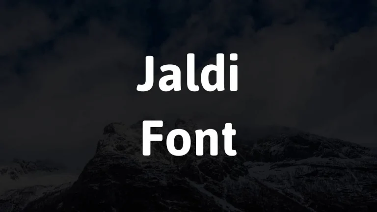 Jaldi Font