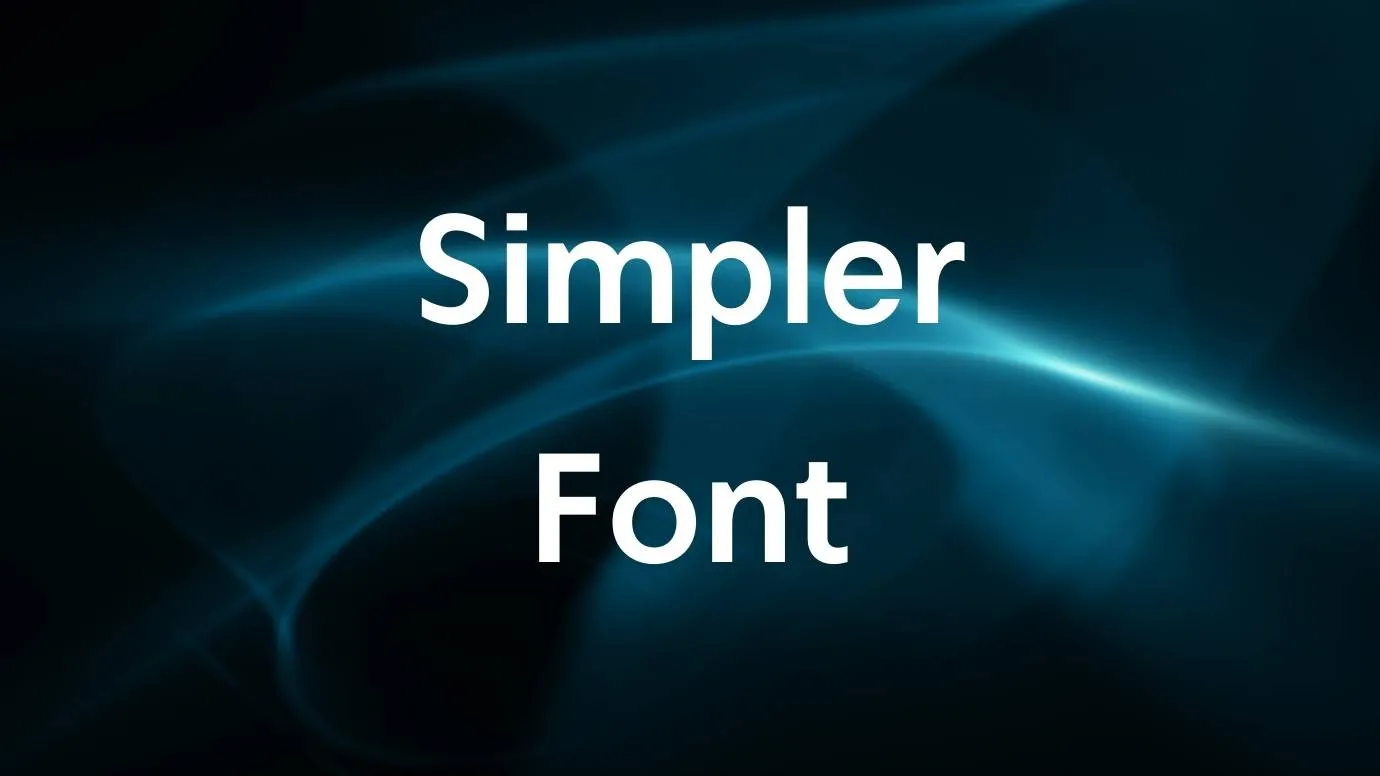 Simpler Font