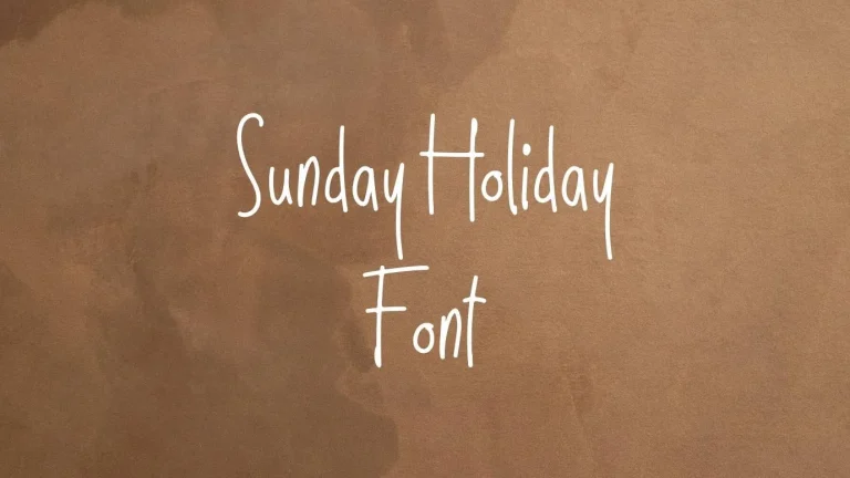 sunday holiday font