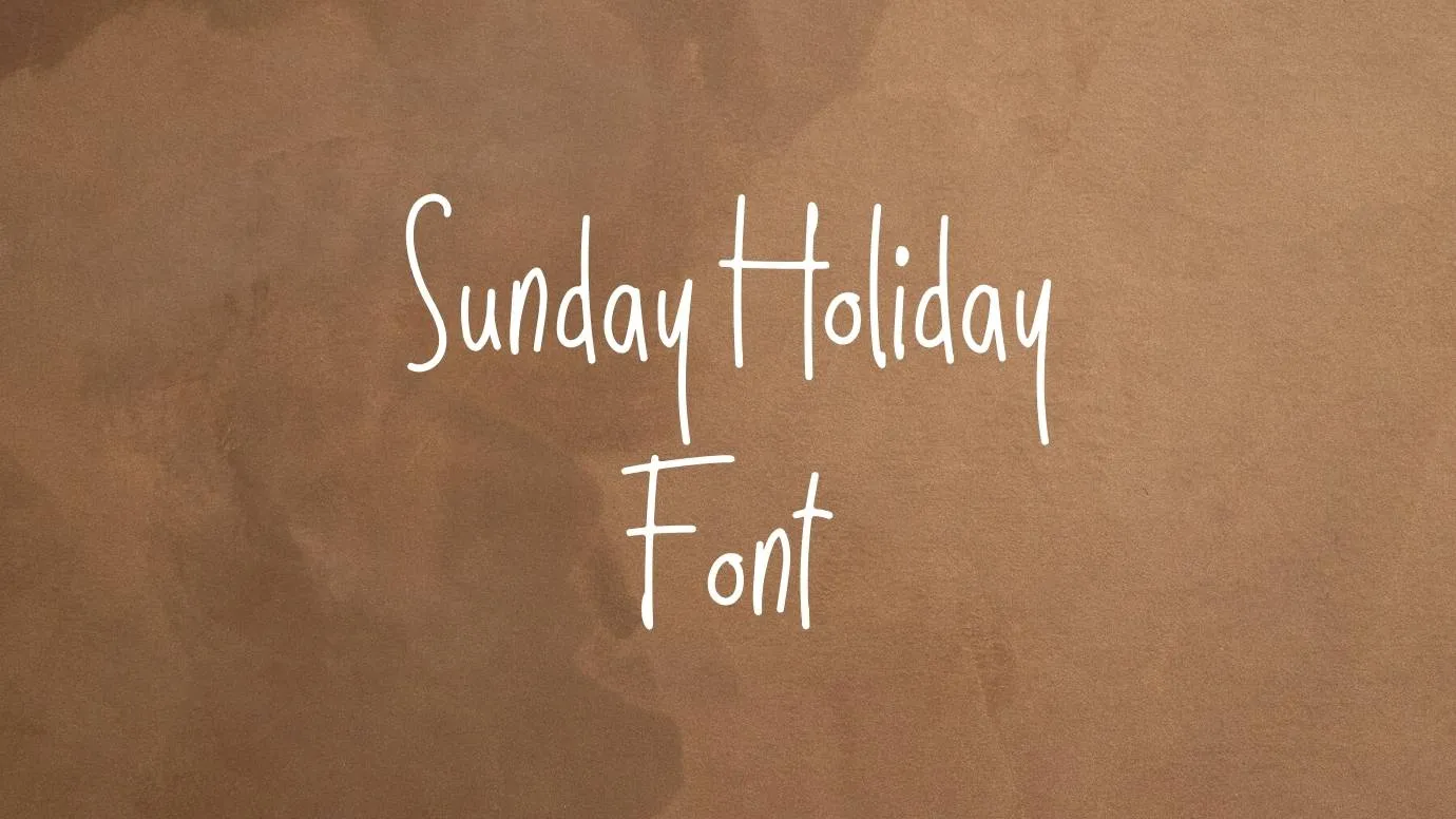 sunday holiday font