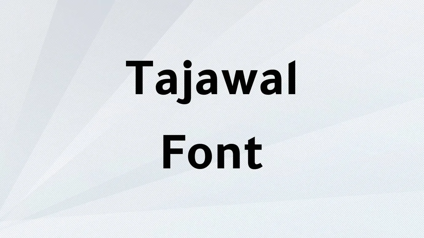 Tajawal Font