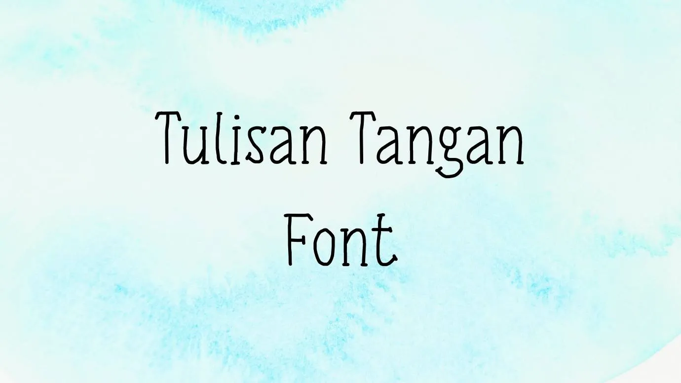 Tulisan Tangan Font