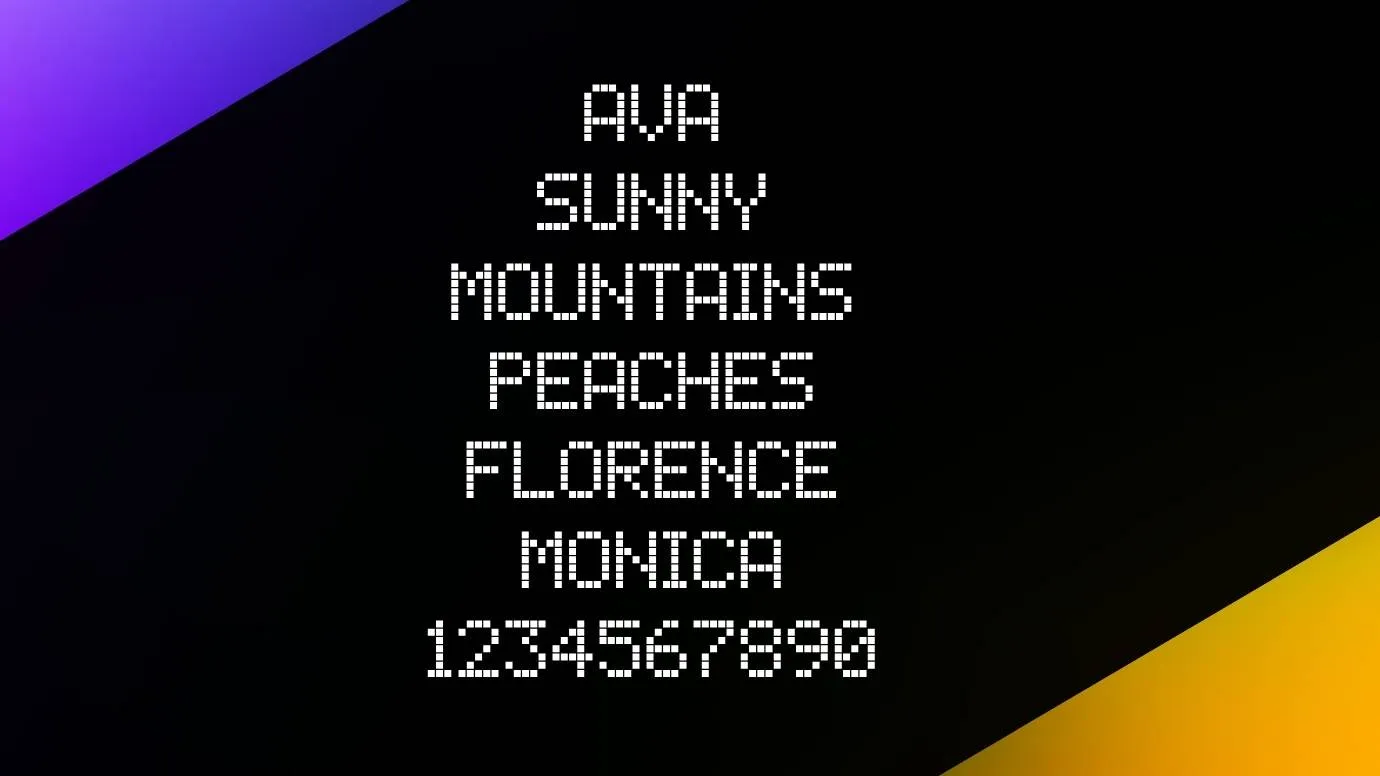 View of LCD Phone Font