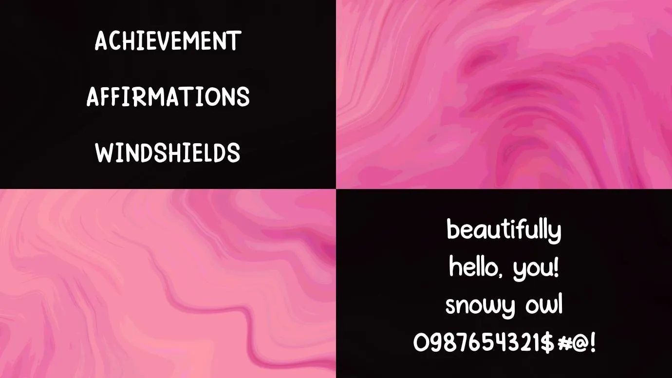 view of Pink Chicken font