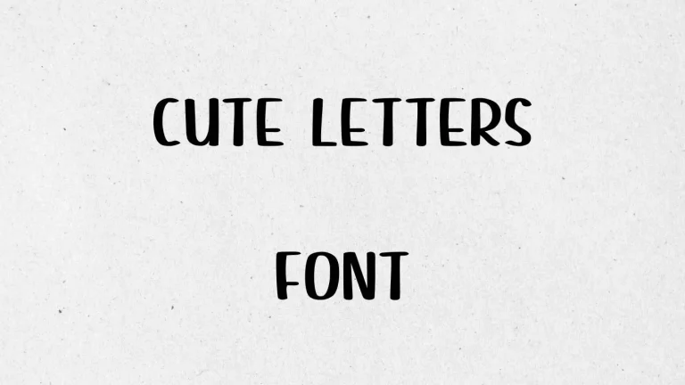 Cute Letters Font
