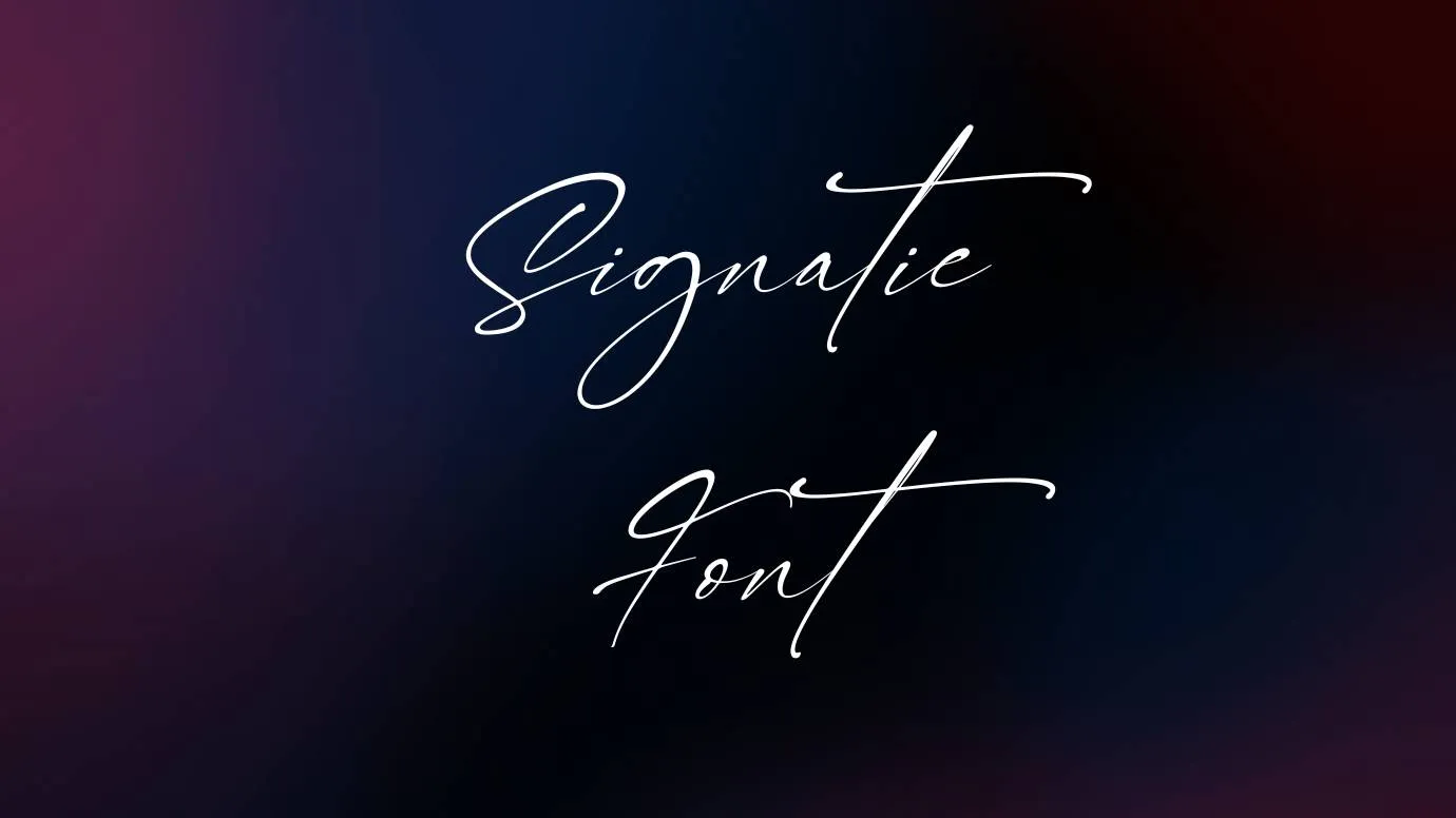 Signatie Font
