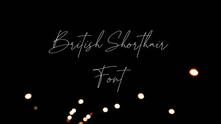British Shorthair Font