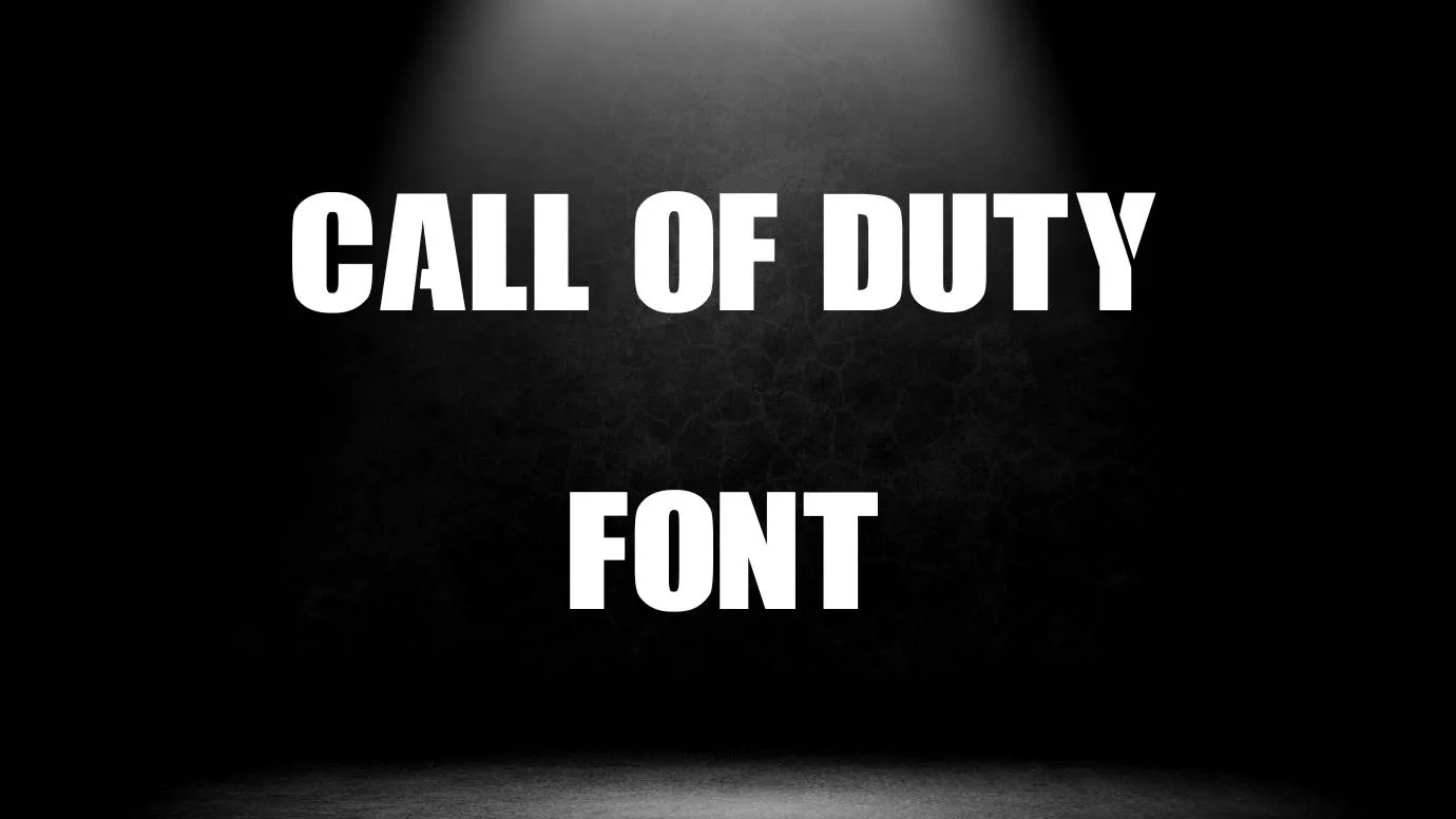 call of duty font