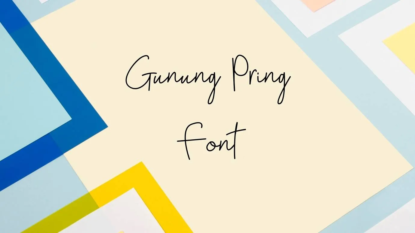 Gunung Pring Font