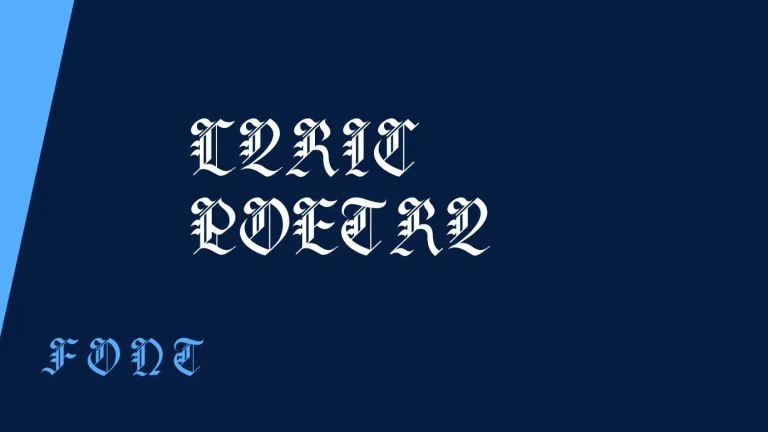 Lyric Poetry Font