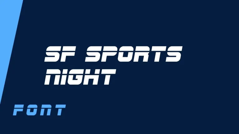 SF Sports Night Font