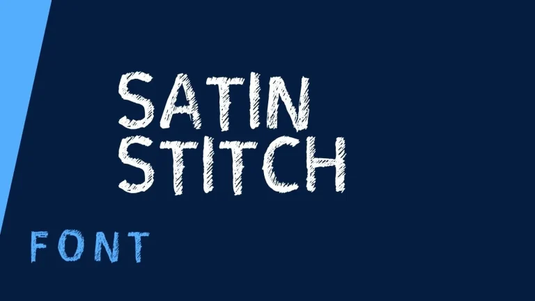 Satin Stitch font